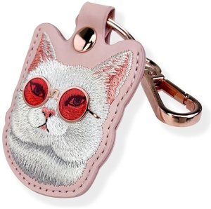 Etui na lokalizator / brelok Nimmy       Glasses Cool Cat różowy 5