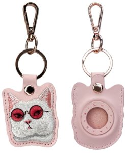 Etui na lokalizator / brelok Nimmy       Glasses Cool Cat różowy 9