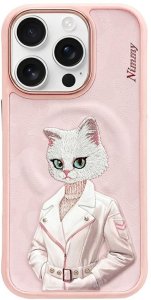 Etui Nimmy Magnetic fashion cute pet     MagSafe do iPhone 16 Pro Max różowy 1