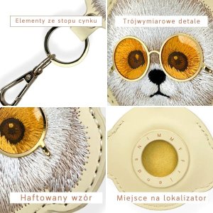 Etui na lokalizator / brelok Nimmy       Glasses Cool Dog khaki 8