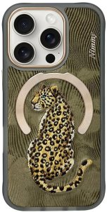 Etui Nimmy Magnetic Fantasy Animal       MagSafe do iPhone 16 Pro złoty 1