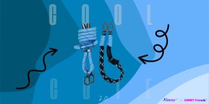 Zestaw crossbody + handstrap Nimmy       Cool&Cute 2.0 niebiesko czarny 6