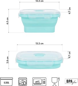 Aptel NILS NC4105 Pojemnik lunchbox składany miętowy 355 ML (Ż-ABIS-AK-010-18) 3