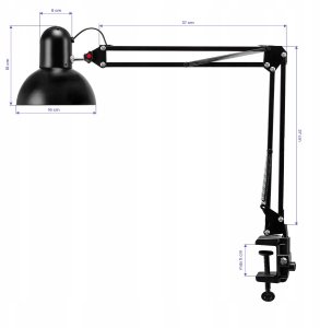Lampka biurkowa Activeshop czarna 4