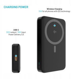 Fixed MagZen 10 Pro z bezprzewodowym ładowaniem Qi2 i obsługą MagSafe 10000 mAh czarny 13