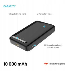 Fixed MagZen 10 Pro z bezprzewodowym ładowaniem Qi2 i obsługą MagSafe 10000 mAh czarny 14