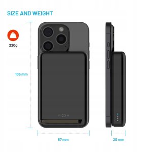 Fixed MagZen 10 Pro z bezprzewodowym ładowaniem Qi2 i obsługą MagSafe 10000 mAh czarny 6