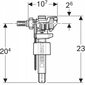 240.705.00.5 / GEBERIT / TYP 383 / ZAWÓR NAPEŁNIAJĄCY DO SPŁUCZEK PODTYNKOWYCH DUOFIX / BASIC / 2