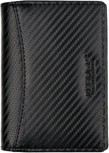 Skórzany portfel RFID na dokumenty oraz dowód rejestracyjny (czarny carbon) Uniwersalny 3