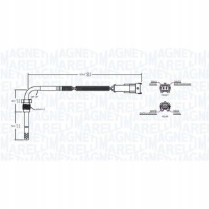 Czujnik temperatury spalin (za filtrem cząstek stałych) pasuje do: FIAT MULTIPLA, STILO 1.9D 10.01-06.10 9