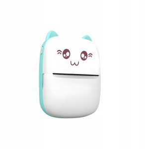 ZESTAW 11 W 1 MINI DRUKARKA PRZENOŚNA BEZPRZEWODOWA NIEBIESKA C28 9