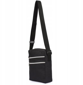 Torba na ramię męska saszetka listonoszka raportówka czarna lekka pojemna P86 3