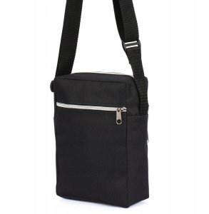 Torba na ramię męska saszetka listonoszka raportówka czarna lekka pojemna P86 4