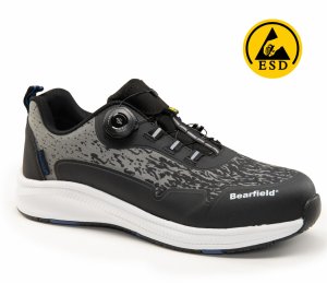 BBMI MILTON S1PS SR FO ESD - Półbuty przewiewna tkanina poliestrowa BOA podnosek kompozyt wkładka kevlar podeszwa olejoodporna antyelektrostatyczna antypoślizgowa METAL FREE 46 1