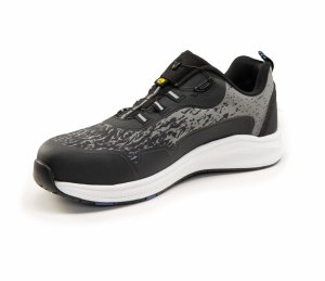 BBMI MILTON S1PS SR FO ESD - Półbuty przewiewna tkanina poliestrowa BOA podnosek kompozyt wkładka kevlar podeszwa olejoodporna antyelektrostatyczna antypoślizgowa METAL FREE 39 4