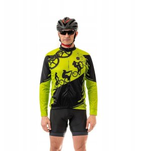 KOSZULKA ROWEROWA Z DŁUGIEM RĘKAWEM MĘSKA MADANI KOLARSKA r S 3