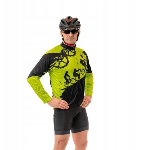 KOSZULKA ROWEROWA Z DŁUGIEM RĘKAWEM MĘSKA MADANI KOLARSKA r S 4