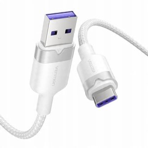 Kabel USB 2.0 A do USB-C 6A Vention CTOWF 1M (biały) 2