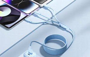 Kabel USB 2.0 A do 3w1 6A Vention CTRLG 1.5M (niebieski) 6