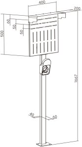 Humanscale Słupek montażowy InLine Universal XL (59989C) 2