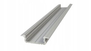 AL12-GLG1-AS-2020: Wpuszczany profil ALU anoda srebrny 5x16mm 2010mm GROOVE silver anodized 1