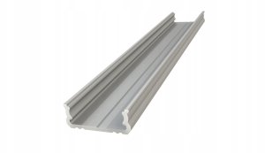 AL12-GLS1-AS-1000: Nawierzchniowy profil ALU anoda srebrny 6x16mm 1000mm SURFACE anoda silver 1