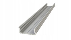 AL12-GLS1-AS-3000: Nawierzchniowy profil ALU anoda srebrny 6x16mm 3030mm SURFACE anoda silver 1