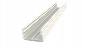 AL12-GLS2-LW-2020: Nawierzchniowy profil ALU biały lakier 9x16mm 2010mm SURFACE white lacquer 1
