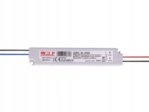 GPC-9-350: Driver prądowy 350mA/3-24V, CC, non-PFC, IP67 plastic 1