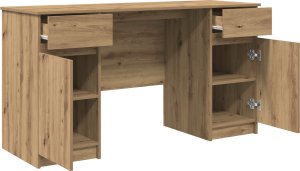 Biurko vidaXL Dąb 140 cm x 49 cm 3