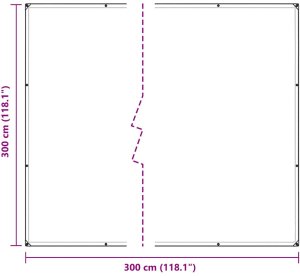Przezroczysta plandeka z oczkami 3x3 m Polietylen Lumarko! Lumarko! 10