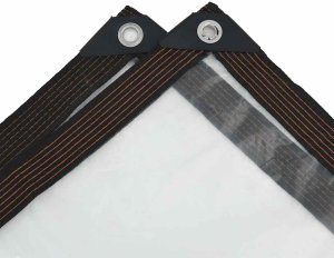 vidaXL Przezroczysta plandeka z oczkami 1x12 m Polietylen Lumarko 6