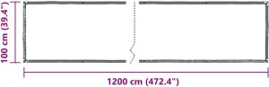 vidaXL Przezroczysta plandeka z oczkami 1x12 m Polietylen Lumarko 10