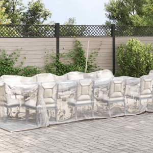 vidaXL Przezroczysta plandeka z oczkami 3x8 m Polietylen Lumarko 2
