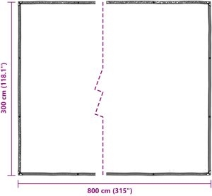 vidaXL Przezroczysta plandeka z oczkami 3x8 m Polietylen Lumarko 10