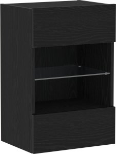vidaXL Szafka RTV LED Czarny Dąb 40x30x60,5cm Materiał drewnopochodny 1