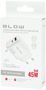 76-029# Ładowarka sieciowa gniazdo usb + usb-c pd 45w gan 5