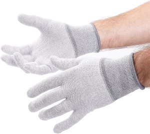 Rękawiczki Rozmiar L Bawełniane ESD Ochronne do Elektroniki Techrebal 3