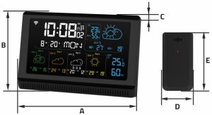 Stacja pogody z zewnętrznym czujnikiem Manta Windy SMART MTO200B 3