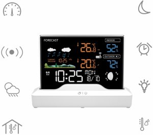 Stacja pogody pogodowa z czujnikiem zewnętrznym Manta Windy MTO100W 2