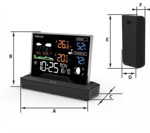 Stacja pogody pogodowa z zewnętrznym czujnikiem Manta Windy MTO100B 7