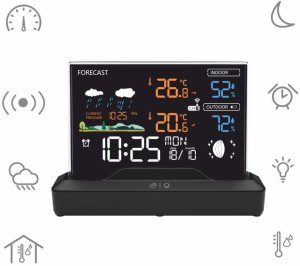 Stacja pogody pogodowa z zewnętrznym czujnikiem Manta Windy MTO100B 8