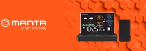 Stacja pogody pogodowa z zewnętrznym czujnikiem Manta Windy MTO100B 10