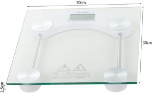 Waga łazienkowa elektroniczna 180kg szklana lcd przezroczysta do łazienki 7