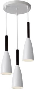 Lampa sufitowa metalowa klosz wisząca AT23-3SZ-White 1