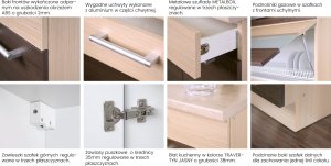 Szafka dolna kuchenna z trzema szufladami MODENA MD28/D80S3 rijeka ciemna 5