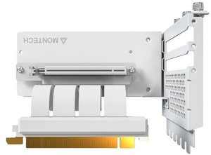 Montech Vertical GPU Mounting Kit, PCIe 4.0 Riser Cable (White, 20cm) 4