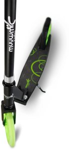 Muuwmi Lights Aluminium Scooter GLOW 215 mm (black/green, with luminous wheels and glow effect) 2