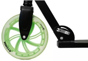 Muuwmi Lights Aluminium Scooter GLOW 215 mm (black/green, with luminous wheels and glow effect) 4