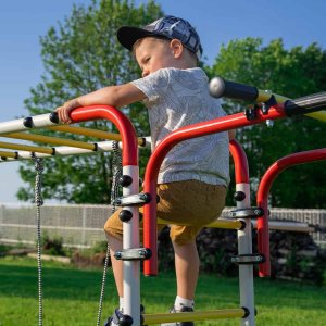 Plac zabaw Akrobata Plus ogród | Siatka Drążek Huśtawki Kosz 100kg 6